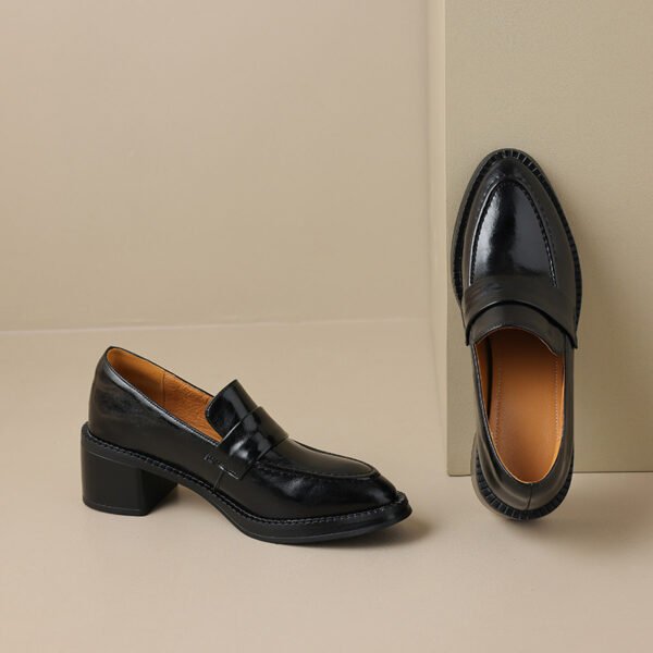 CHIKO Ricci Round Toe Block Heels Loafers Shoes - Image 2