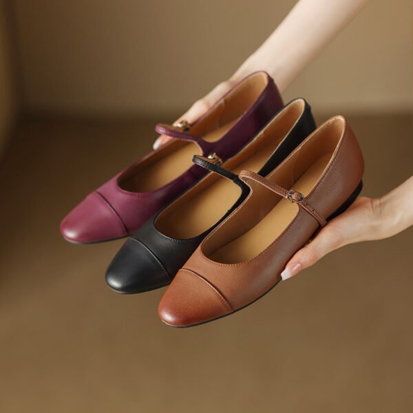 CHIKO Rickelle Round Toe Block Heels Mary Jane Flats - Image 2