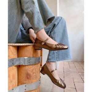 CHIKO Rivalea Square Toe Block Heels Mary Jane Shoes