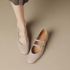 CHIKO Rodneisha Round Toe Block Heels Mary Jane Shoes