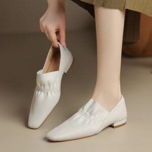 CHIKO Rodnisha Square Toe Block Heels Loafer Flats