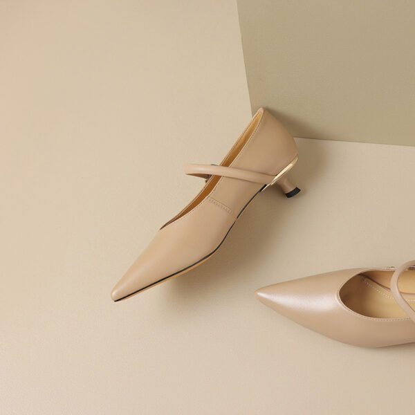 CHIKO Shamia Pointy Toe Kitten Heels Mary Jane Shoes - Image 2