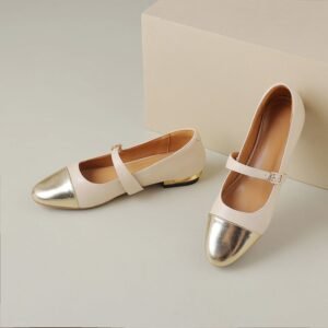 CHIKO Ronesha Round Toe Block Heels Mary Jane Flats