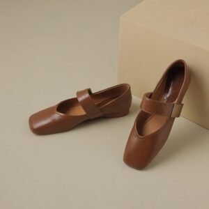 CHIKO Roneshia Square Toe Block Heels Mary Jane Flats