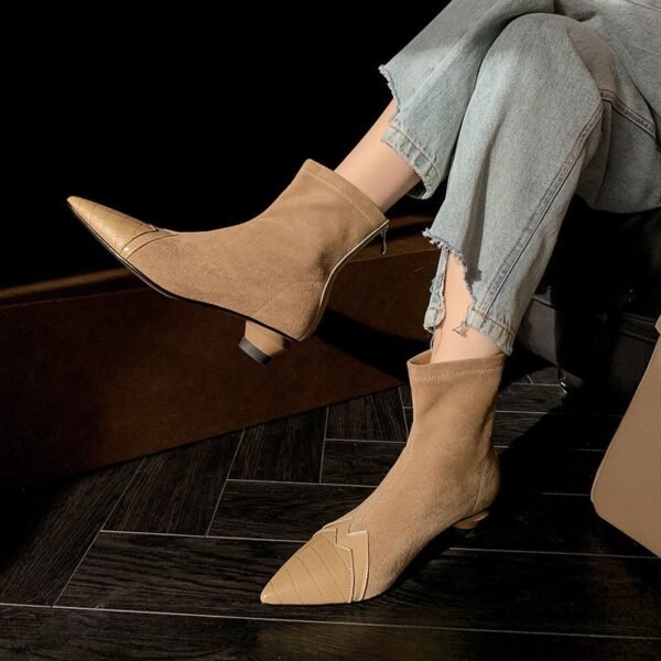 CHIKO Shameka Pointy Toe Block Heels Ankle Boots