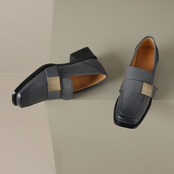 CHIKO Shalona Square Toe Block Heels Loafers Shoes - Image 2
