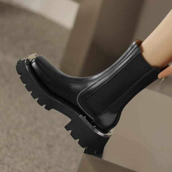 CHIKO Shantille Square Toe Block Heels Ankle Boots - Image 2