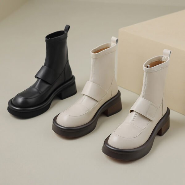 CHIKO Shanti Round Toe Block Heels Ankle Boots - Image 2