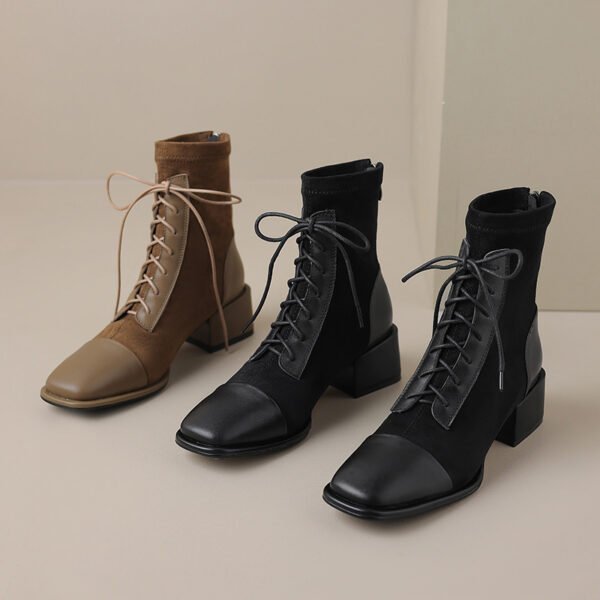 CHIKO Shantesa Square Toe Block Heels Ankle Boots - Image 2