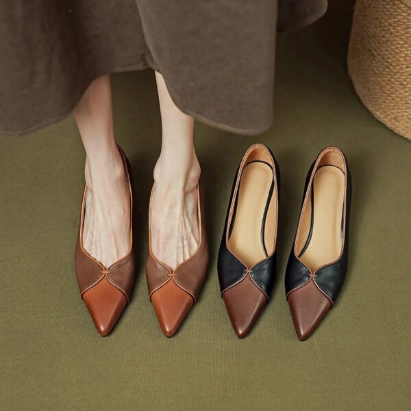 CHIKO Shaniece Pointy Toe Kitten Heels Pumps Shoes - Image 2