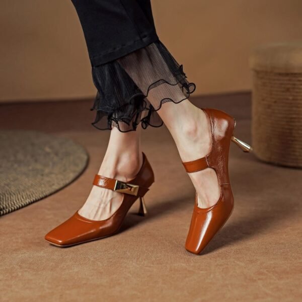 CHIKO Shanida Square Toe Stiletto Mary Jane Shoes