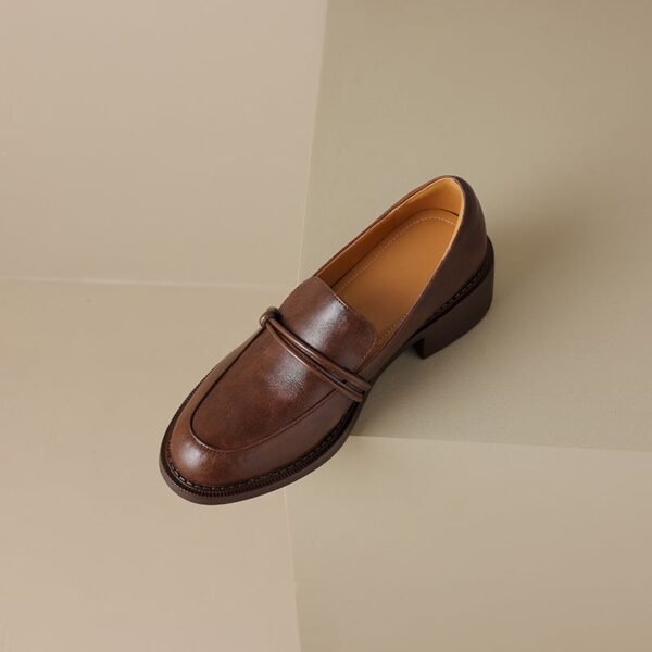 CHIKO Shatara Round Toe Block Heels Loafers Shoes