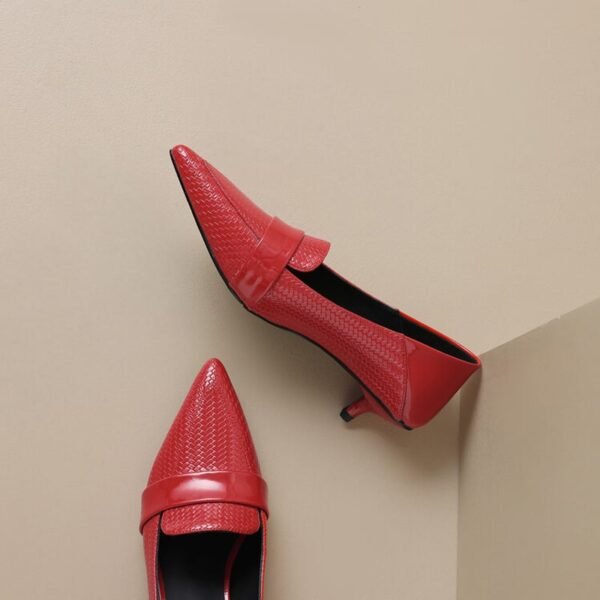 CHIKO Shakeena Pointy Toe Kitten Heels Loafers Shoes