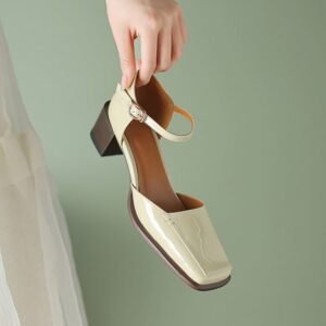 CHIKO Marilou Square Toe Block Heels Pumps Shoes