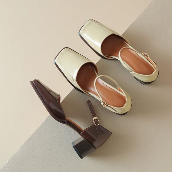 CHIKO Marilou Square Toe Block Heels Pumps Shoes - Image 2