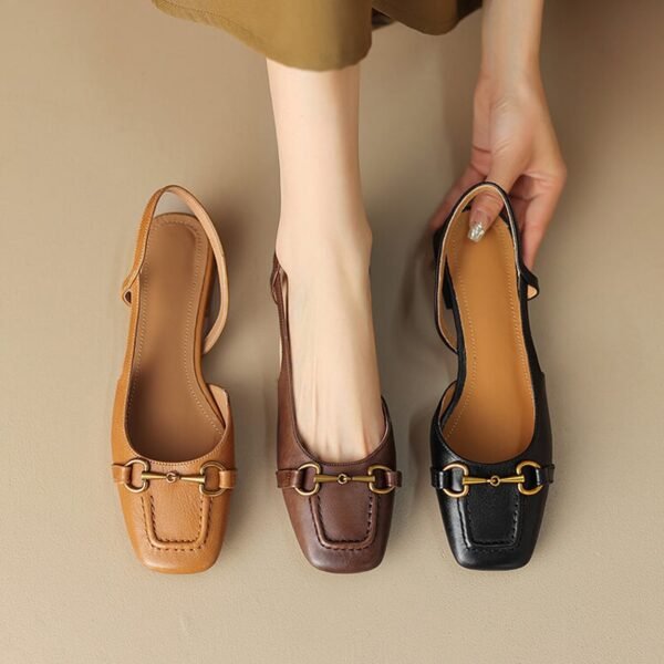 CHIKO Marquisha Square Toe Block Heels Slingback Shoes