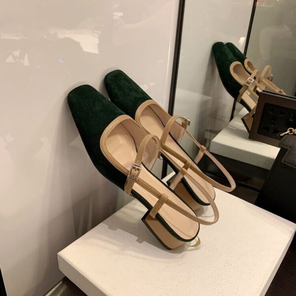 CHIKO Mary Kate Square Toe Block Heels Slingback Shoes - Image 2