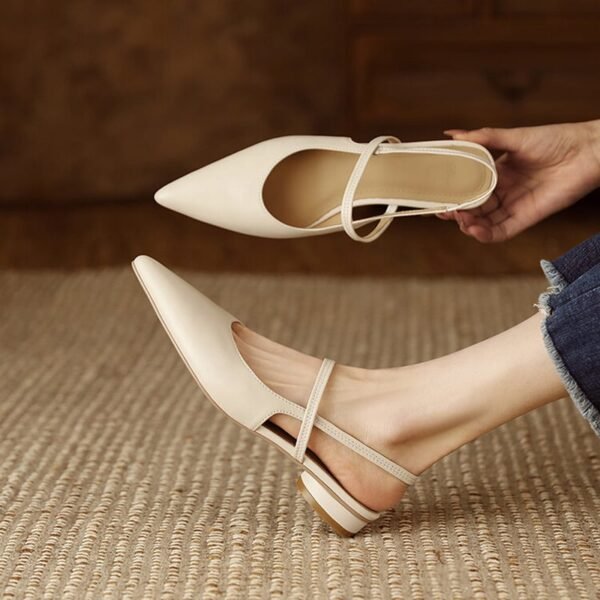 CHIKO Shalayna Pointy Toe Block Heels Slingback Shoes
