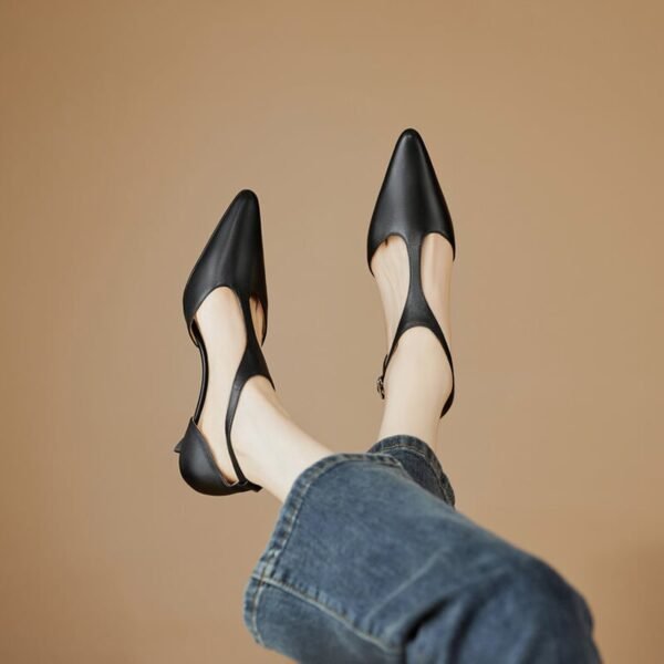 CHIKO Mary-Kate Pointy Toe Stiletto T-Strap Shoes - Image 2