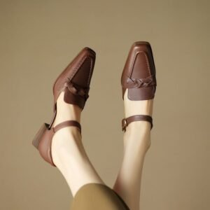 CHIKO Maryellen Square Toe Block Heels Pumps Shoes