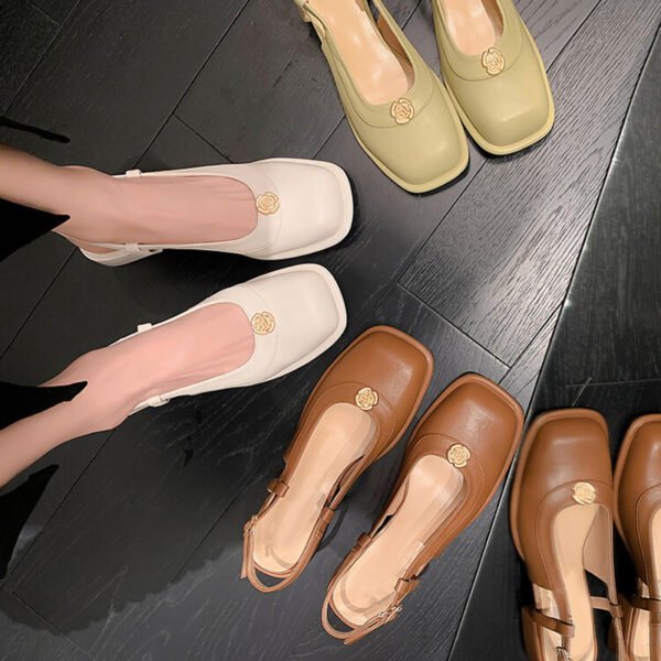 CHIKO Marycarmen Square Toe Block Heels Slingback Shoes - Image 2