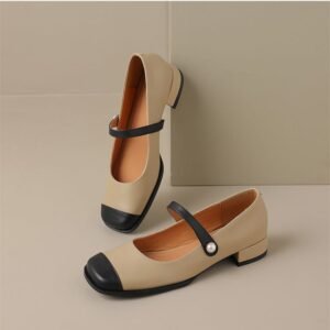 CHIKO Oneida Square Toe Block Heels Mary Jane Shoes