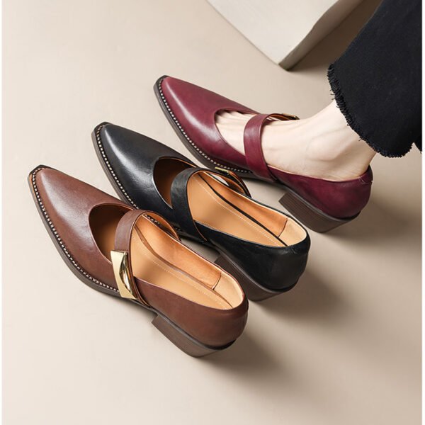 CHIKO Shanyce Pointy Toe Block Heels Mary Jane Shoes - Image 2