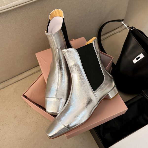 CHIKO Taralyn Square Toe Block Heels Ankle Boots - Image 2
