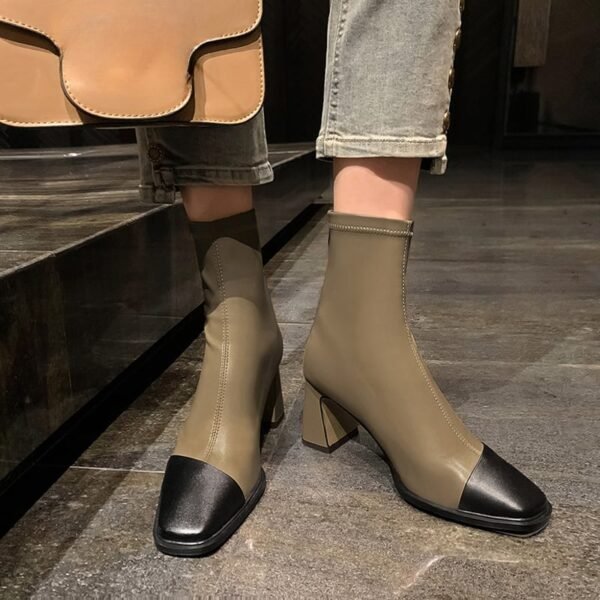 CHIKO Trixie Square Toe Block Heels Ankle Boots - Image 2