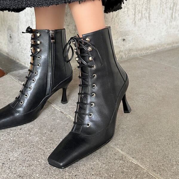 CHIKO Tanya Square Toe Stiletto Ankle Boots - Image 2