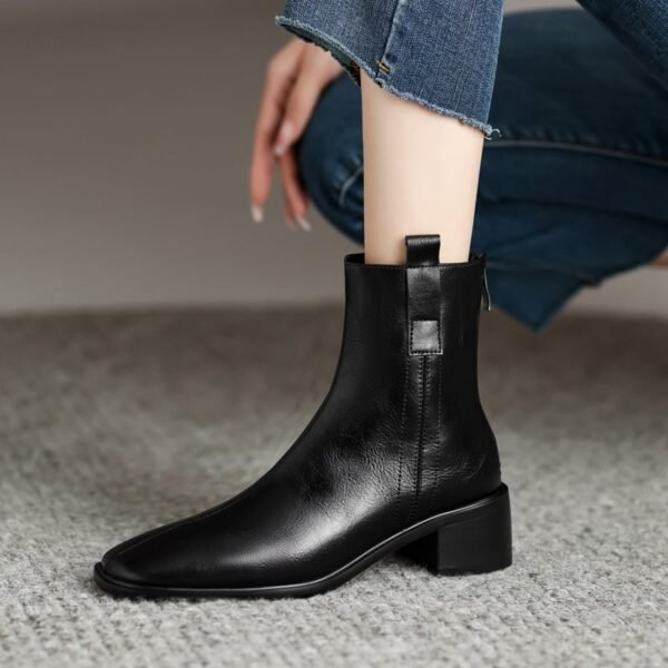 CHIKO Tionna Square Toe Block Heels Ankle Boots - Image 2