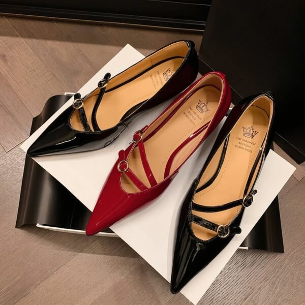 CHIKO Takisha Pointy Toe Kitten Heels Mary Jane Shoes