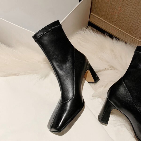 CHIKO Tinesha Square Toe Chunky Heels Ankle Boots - Image 2