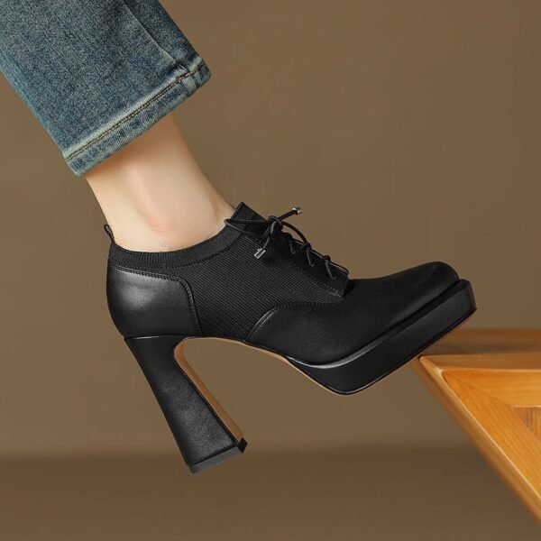 CHIKO Sugar Square Toe Block Heels Oxfords Shoes - Image 2