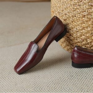CHIKO Sissy Square Toe Block Heels Loafers Shoes
