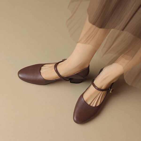 CHIKO Tamrika Round Toe Block Heels Mary Jane Shoes