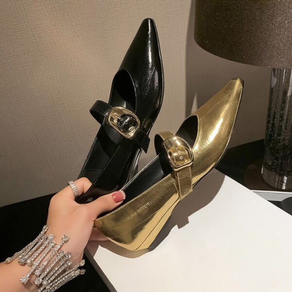CHIKO Tangie Pointy Toe Block Heels Mary Jane Shoes - Image 2