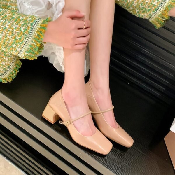 CHIKO Tanissa Square Toe Block Heels Mary Jane Shoes - Image 2