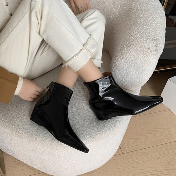 CHIKO Tangia Square Toe Wedge Ankle Boots