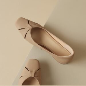 CHIKO Sindy Square Toe Block Heels Pumps Shoes