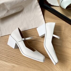 CHIKO Tasheena Square Toe Block Heels Mary Jane Shoes
