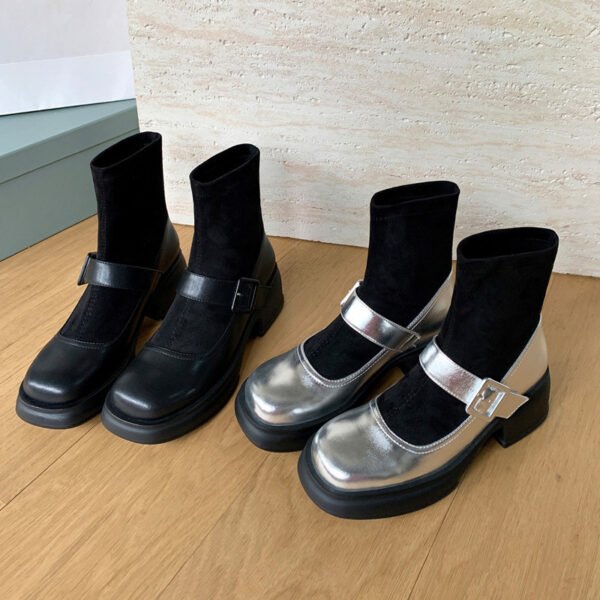 CHIKO Takesha Round Toe Block Heels Ankle Boots - Image 2