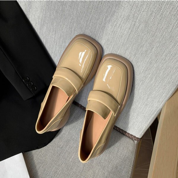 CHIKO Shontia Square Toe Block Heels Loafers Shoes - Image 2