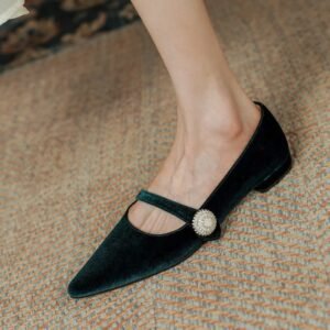 CHIKO Tenesha Pointy Toe Block Heels Mary Jane Flats
