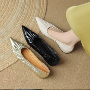 CHIKO Shenice Pointy Toe Block Heels Pumps Shoes