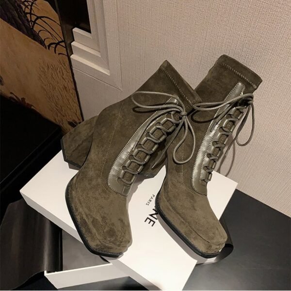 CHIKO Tashena Square Toe Block Heels Ankle Boots - Image 2