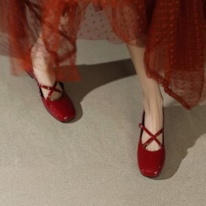 CHIKO Shevonne Square Toe Block Heels Mary Jane Shoes