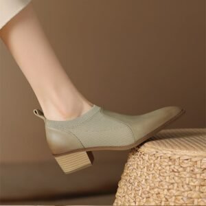 CHIKO Sherlyn Pointy Toe Block Heels Ankle Boots