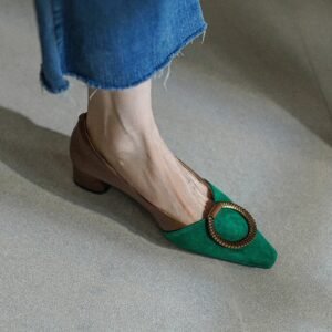 CHIKO Tawana Square Toe Block Heels Pumps Shoes