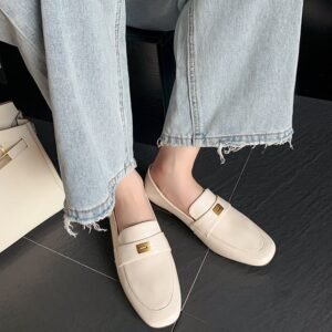 CHIKO Symantha Square Toe Block Heels Loafers Shoes